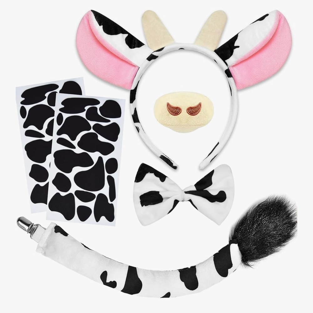 Cow Costume Set with Headband and Tail Halloween